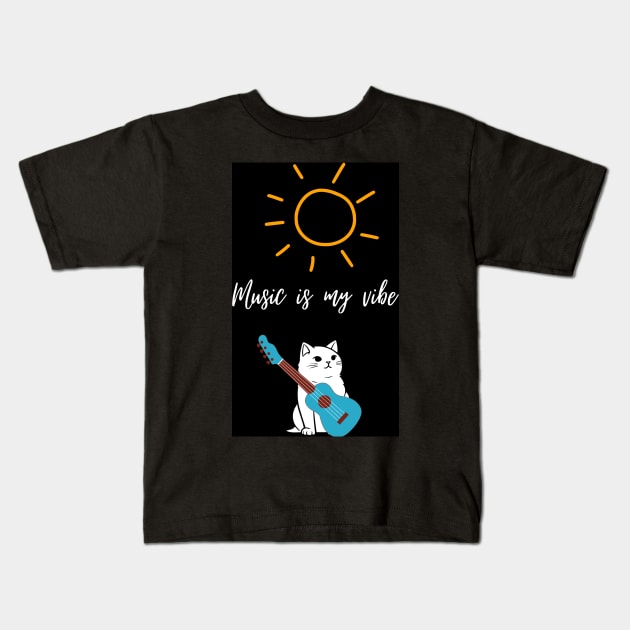 Music Is My Vibe Kids T-Shirt by Uniqueified